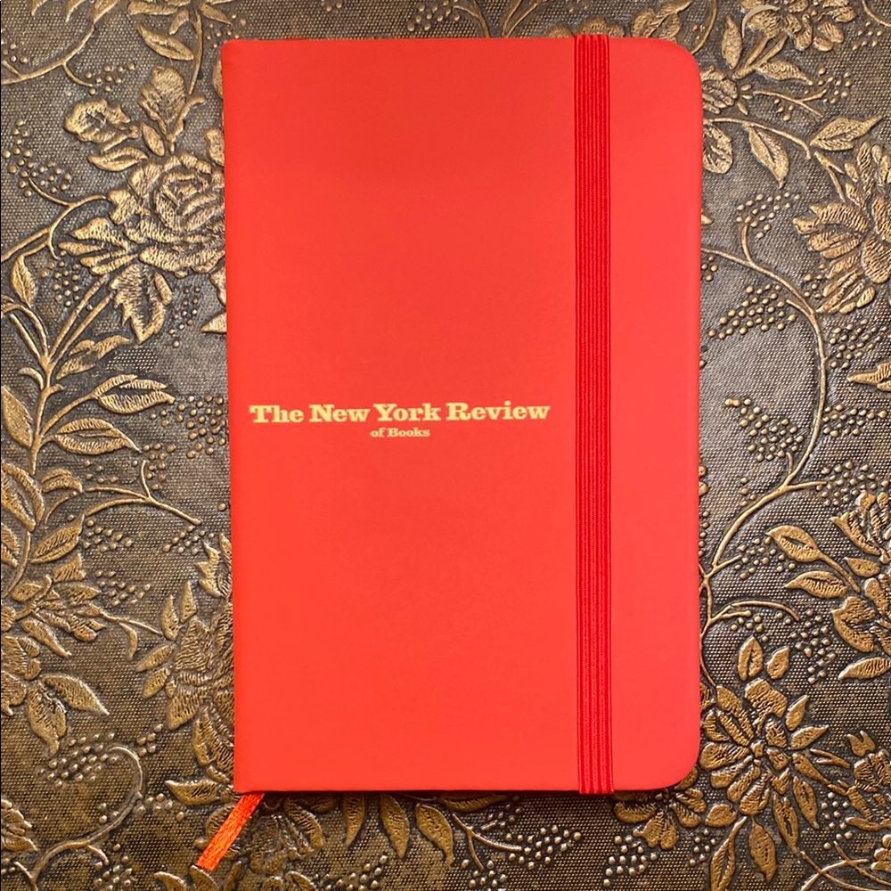 NWT New York Review of Books Little Red Pocket Notebook, Logo in Gold Lettering